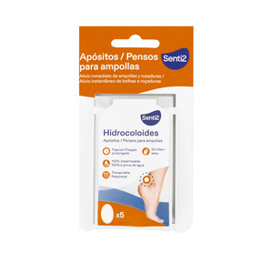 Imagen de Apósitos impermeables y transpirables sin latex, para el alivio inmediato de ampollas y rozaduras SENTI2 5 uds.