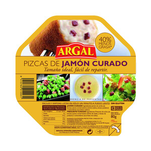 Imagen de ARGAL Jamón curado cortado en taquitos, sin gluten y con un 40% menos de grasa ARGAL 80 g.