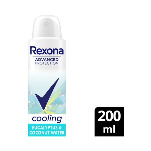 REXONA Advanced protection cooling Desodorante en spray unisex, antitranspirante hasta 72 horas 200 ml.