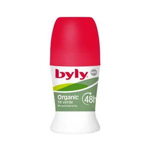 BYLY Organic Desodorante roll-on para mujer, con microparticulas activas 50 ml.
