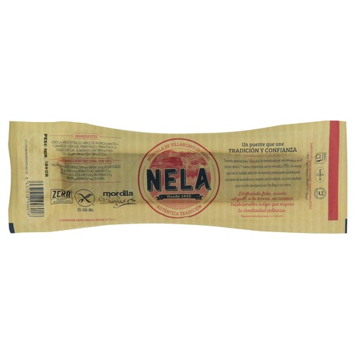 NELA Morcilla elaborada sin aditivos, ni gluten, ni lactosa 220 g.