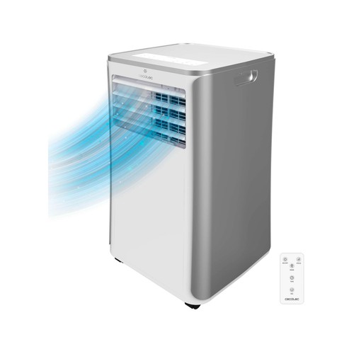 Aire acondicionado portátil CECOTEC ForceClima 9100 Soundless pinguino, 9000 BTU, 1010W, deshumidificación, área 25m2, mando a distancia, con temporizador.