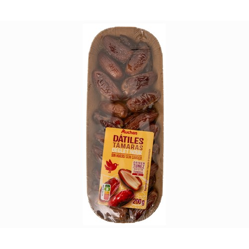 PRODUCTO ALCAMPO Dátiles Támaras, Deglet Nour 200 gramos.