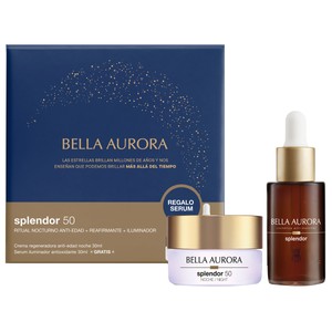 Imagen de BELLA AURORA Splendor 50 Sérum iluminador antioxidante (30 ml) + crema de noche regeneradora anti-edad (30 ml).