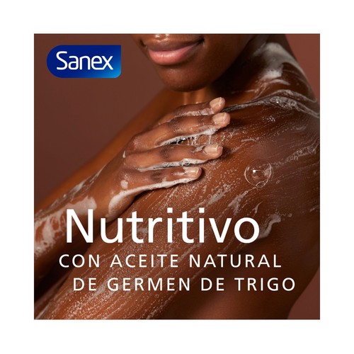 SANEX Cuidado experto natural  Gel hidratante para baño o ducha, para pieles secas 600 ml.