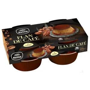 REINA Flan de café Salzillo, elaborado sin gluen REINA 4 x 100 g.