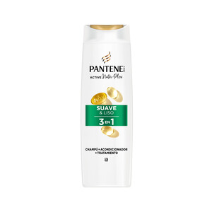 Imagen de PANTENE Pro-v suave & liso Champú + acondicionador + tratamiento para cabellos encrespados y apagados 500 ml.