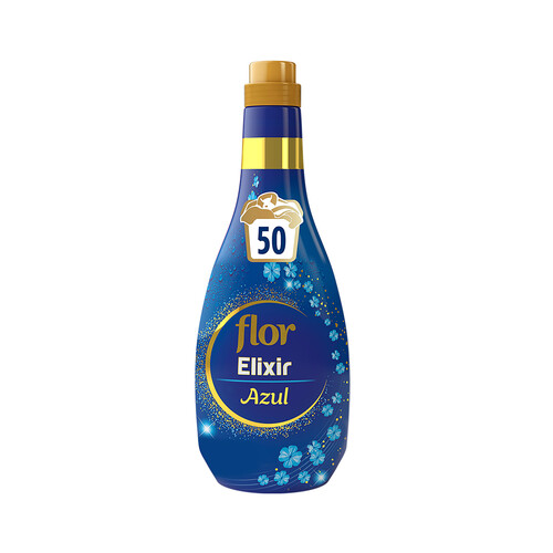 FLOR Suavizante concentrado, fresca suavidad azul Elixir FLOR 50 lav.1200 ml
