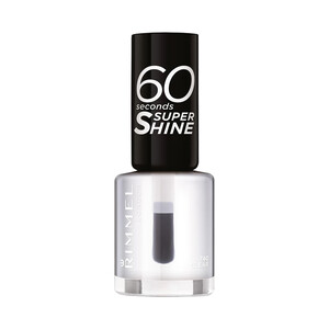 Imagen de RIMMEL 60 seconds super shine tono 740 Clear Esmalte de uñas 3 en 1, con acabado brillante.