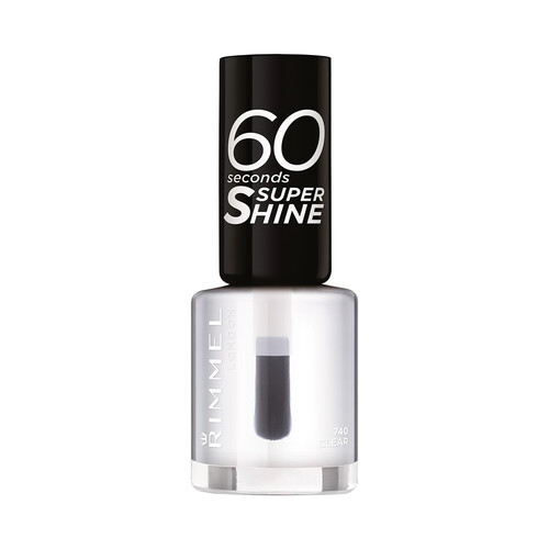 Alcampo RIMMEL 60 seconds super shine tono 740 Clear Esmalte de uñas 3 en 1 con acabado brillante