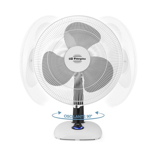Ventilador de sobremesa ORBEGOZO TF 0133, 40W, 3 velocidades, diámetro 30cm, oscilante.