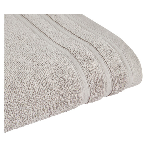 Toalla de lavabo 100% algodón color gris claro, densidad de 500g/m², ACTUEL.