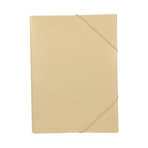 Carpeta A4 3 solapas color amarillo. ALCAMPO