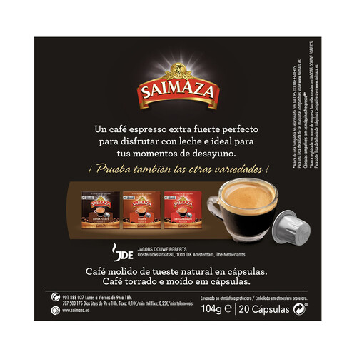 SAIMAZA Café en cápsulas extrafuerte I11, 20 uds.