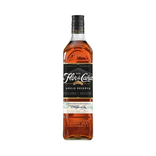 FLOR DE CAÑA Ron añejo reserva (5 años) botella 70 cl.