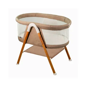 Minicuna Nidus 88x57x75 cm, color beige, ASALVO.