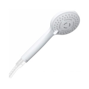 Imagen de Mango de ducha bombay 10 cm, 3 posiciones cromado, color blanco, TATAY.