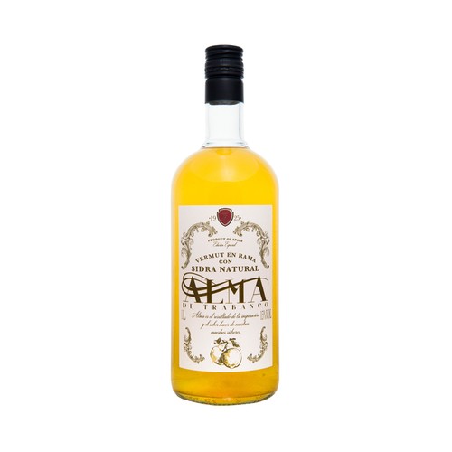 ALMA Vermut blanco en rama con sidra natural ALMA de Trabanco botella de 1 l.