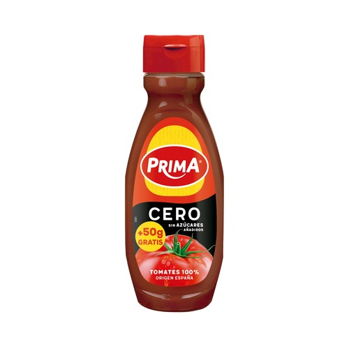 PRIMA Ketchup cero 460 g + 50 g gratis