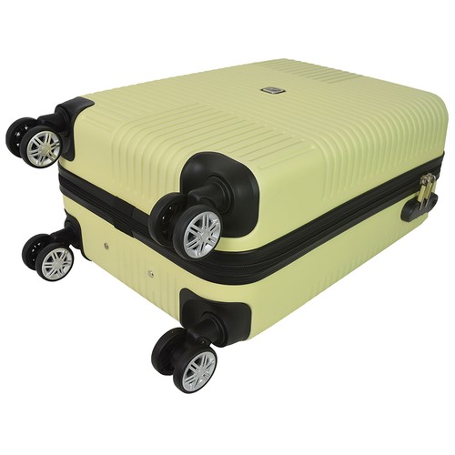 Maleta cabina tipo trolley talla S Rígida, 8 ruedas con cierre Zen amarillo claro. AIRPORT