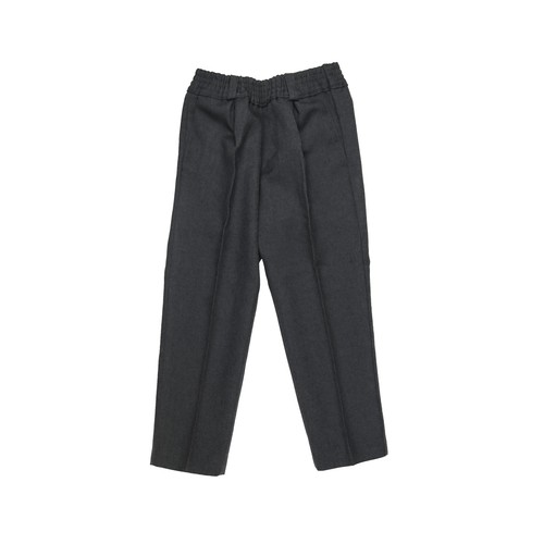 Pantalón de uniforme con cintura elástica gris, talla 2.
