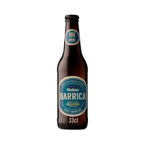 Imagen de MAHOU BARRICA Cerveza rubia envejecida en barrica, bourbon botella 33 cl.