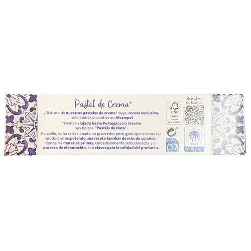ALCAMPO CULTIVAMOS LO BUENO Pastel de Crema  1ud. 75g.