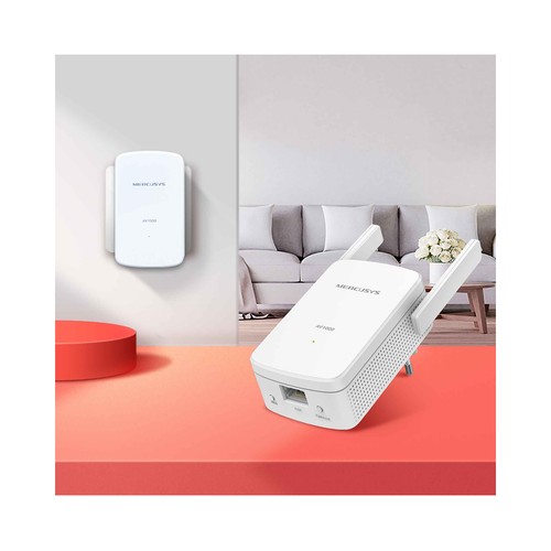 Kit Extensor Powerline WiFi MERCUSYS MP510 KIT, AV1000, Wifi N300, puerto gigabit.