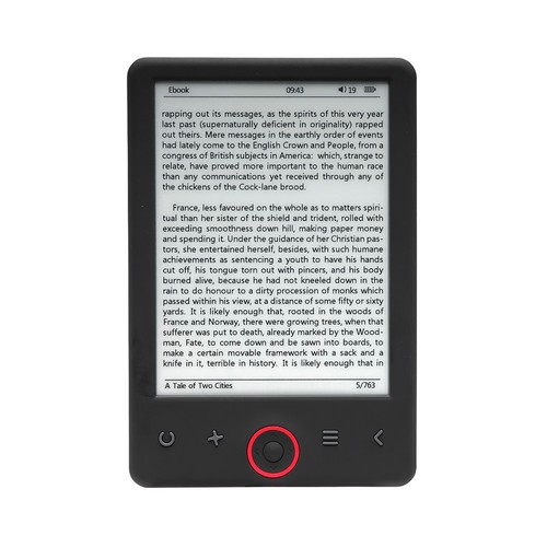 Libro electrónico DENVER EBO-626, pantalla 15,24cm (6"), 4GB, MicroSD.