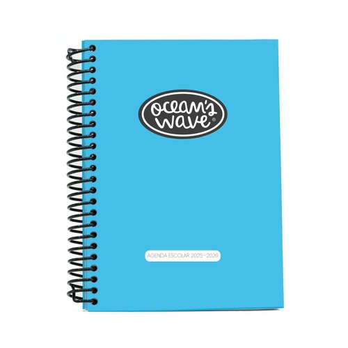 Agenda escolar 25/26, tamaño A6, surtido de colores, OCEAN"S WAVE.