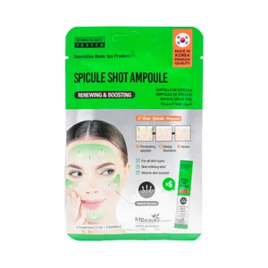 MBEAUTY Ampollas faciales de espícula con acción peeling de renacimiento 6 uds.