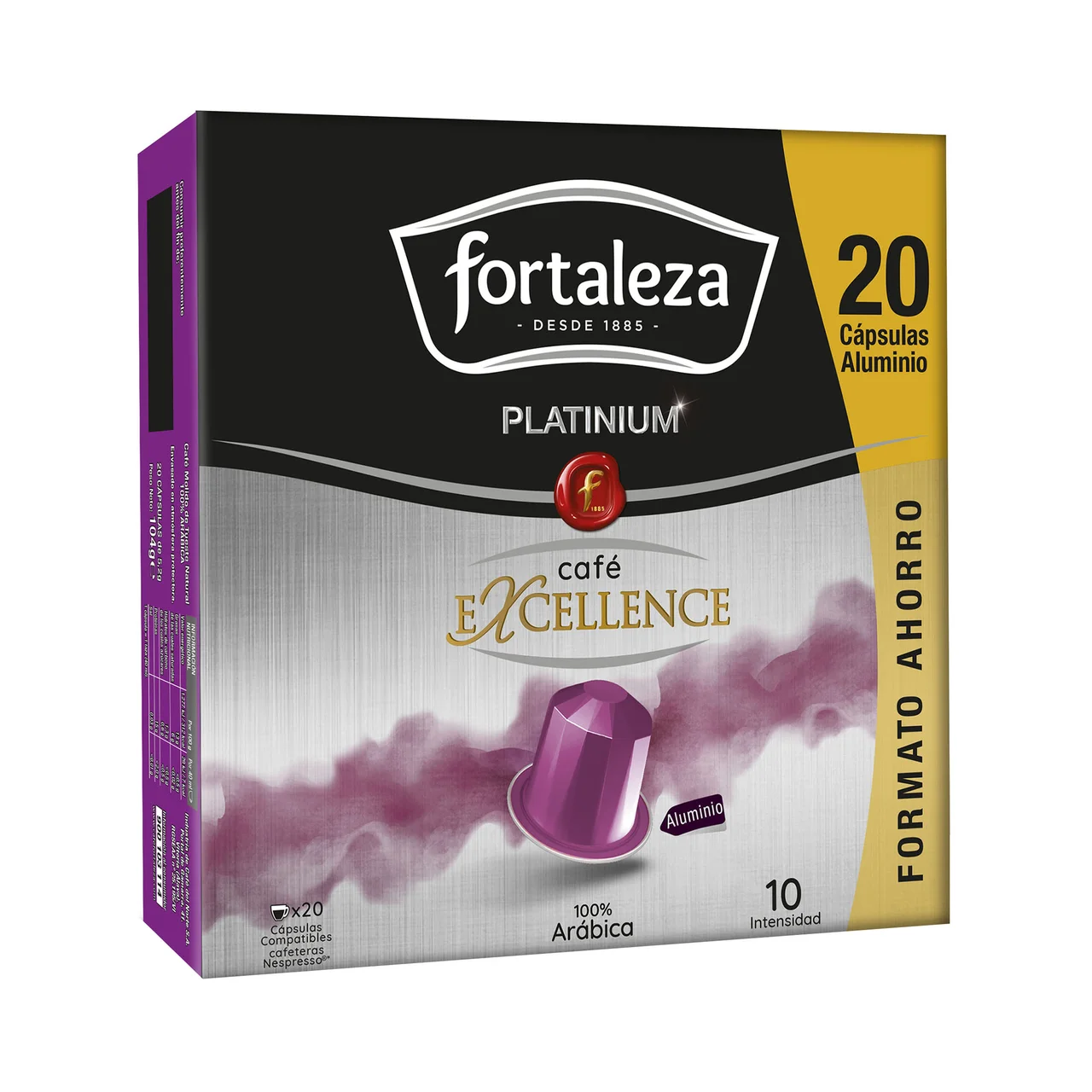 FORTALEZA PLATINIUM Café en cápsulas I10, 20 uds.