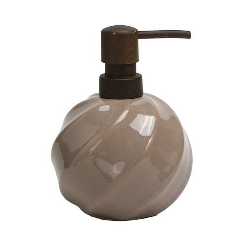 Dispensador de cerámica, jabón estilo Mochaccino para baño. ACTUEL