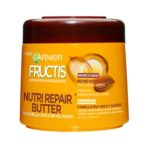 FRUCTIS Mascarilla capilar nutritiva y fortificante para cabellos dañados y muy secos FRUCTIS Nutri repair de Garnier 300 ml.