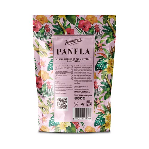 AZUCARERA Panela, azúcar moreno de caña integral 500 g.