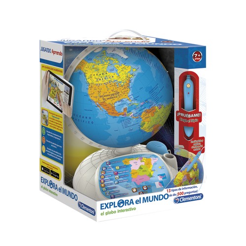 Globo terráqueo interactivo Explora el Mundo con información y preguntas CLEMENTONI.