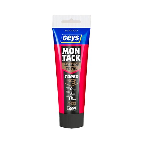 Adhesivo montack agarre total, turbo blanco, tubo de 125 ml, CEYS.