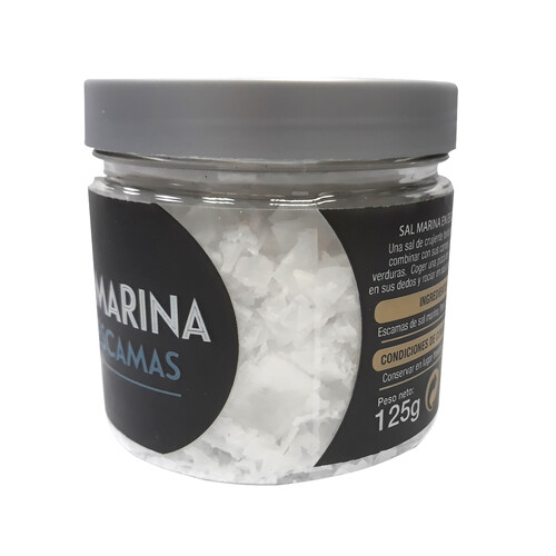 ALCAMPO GOURMET Sal marina en escamas ALCAMPO GOURMET 125 g.