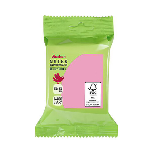 Alcampo 400 notas adhesivas de 75x75mm multicolor ALCAMPO