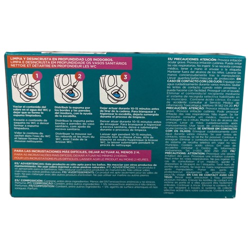MPL Limpiador de baño wc en polvo activo 6X55g