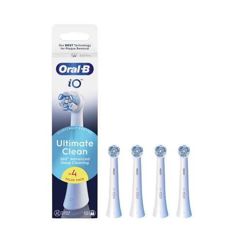 ORAL-B iO Ultimate clean Pack de 4 cabezales de recambio Braun.