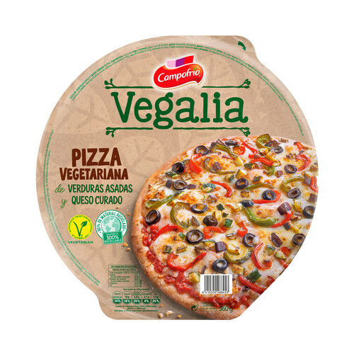 CAMPOFRÍO Pizza de verduras asadas y queso CAMPOFRÍO Vegalia 360 g.