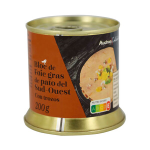 Imagen de ALCAMPO GOURMET Bloc de foie-gras de pato con trozos e IGP ALCAMPO GOURMET 200 g.