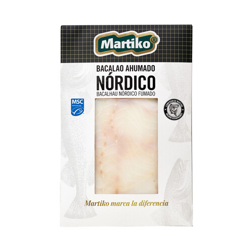MARTIKO Bacalao nórdico ahumado MSC (Pesca sostenible certificada) MARTIKO 80 g.