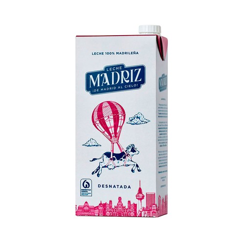 MADRIZ Leche de vaca desnatada de origen 100% madrileña 6x1 l.