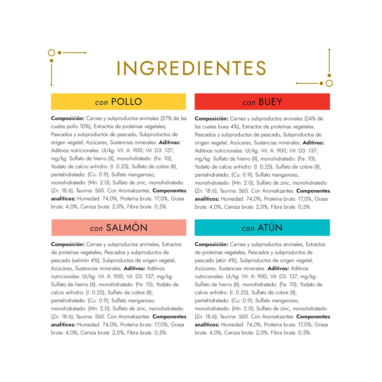 Gold Alimento para gatos húmedo 24 uds. x 85 g.
