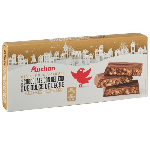 PRODUCTO ALCAMPO Turrón de chocolate relleno de dulce de leche 200 g