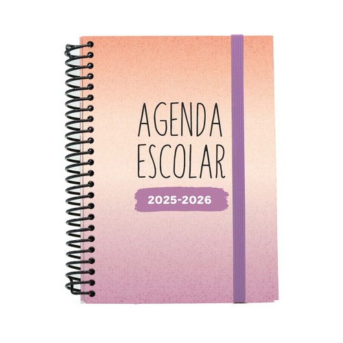 Agenda escolar 25/26, tamaño A6, surtido de colores, MIMBEK.