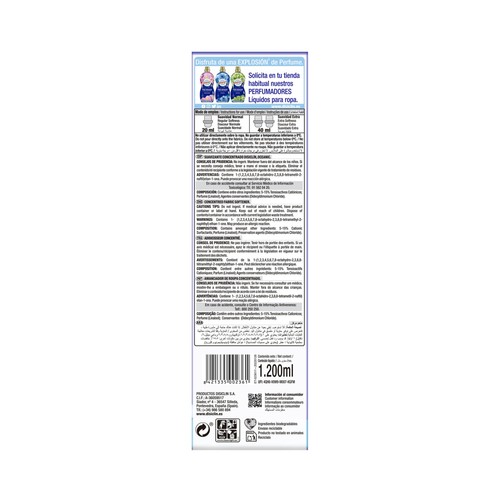 DISICLIN Azul océano Suavizante concentrado 60 ds,1300 ml