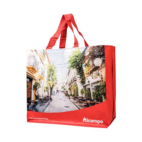 Bolsa de rafia reutilizable diseño doble Marbella, ALCAMPO.
